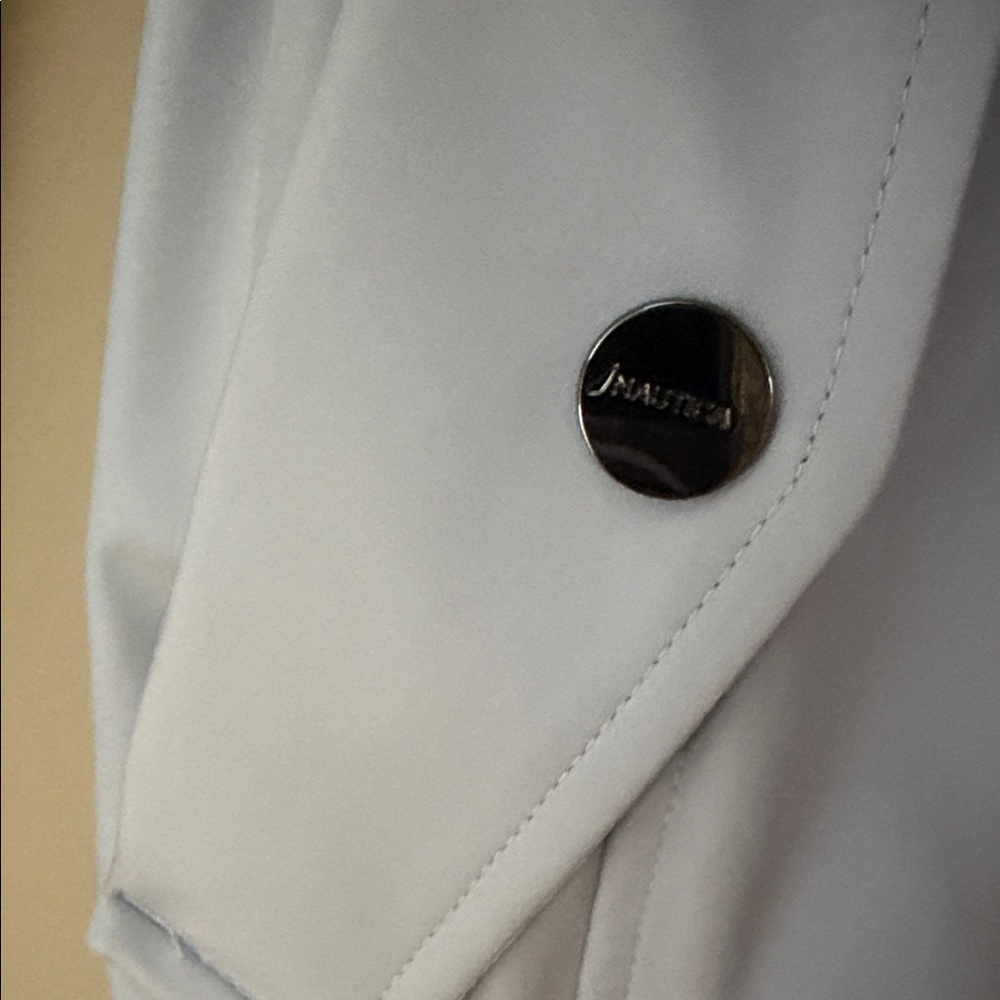💙Nautica Women's Powder Blue Trench Coat- Size M - Picture 8 of 14